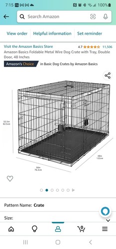 Hardly used dog crate - dog,