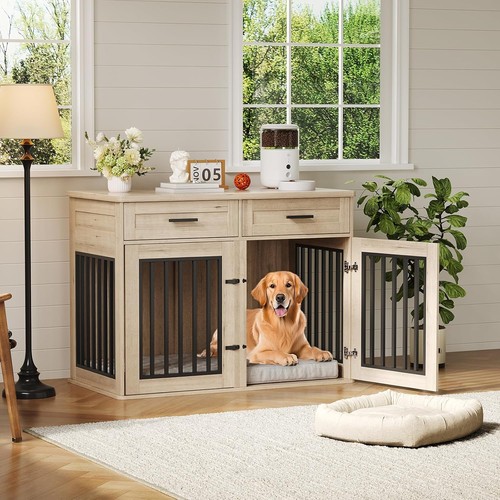 Wooden dog crate 2 - crate, 44.5",