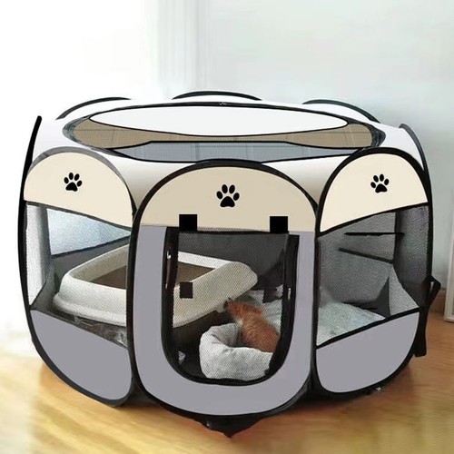 Soft fabric dog crate - dog, cage